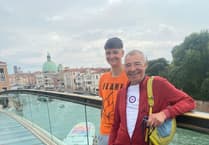 Father and son hungry for more after Venice charity ride raises £5k