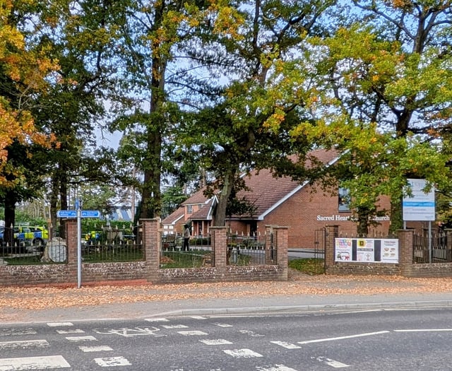 Incident at Bordon church: entrance taped off by police