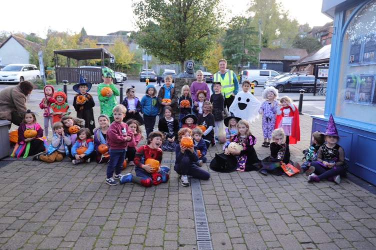 Little monsters on the march: Families in spooky costumes and carrying glowing pumpkins joined Haslemere Museum’s annual Halloween procession through the town.