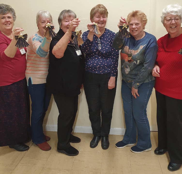 Members of Alton WI crafted Christmas angels at their November 2025 meeting.