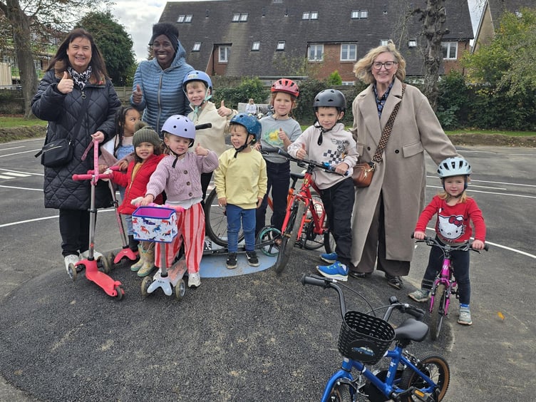 The new Little Rec scooter track proved an instant hit with local children as it officially opened in Liphook
