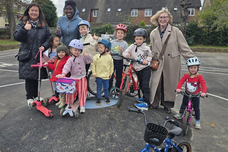 The new Little Rec scooter track proved an instant hit with local children as it officially opened in Liphook