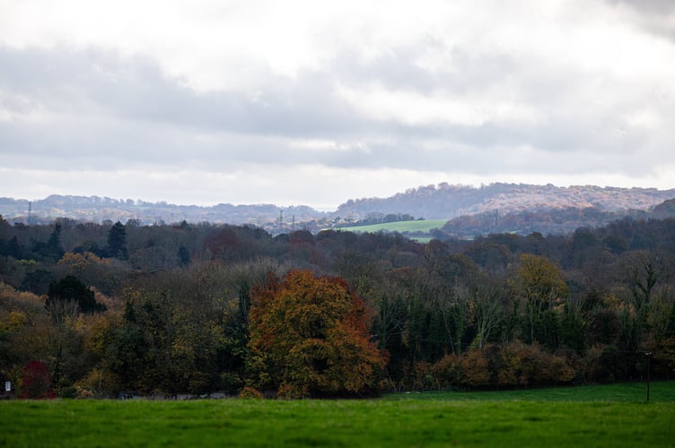 General view of fields around Alton that could be turned in to housing, Alton, Hampshire 7th November 2025. // Villagers living in 'Jane Austen country' fear their rolling countryside could be covered in 20,000 new homes - but have vowed to fight back. Locals in East Hampshire are worried the green fields that inspired Pride & Prejudice could be 'concreted over' so Labour housing targets can be met. This is not the first time the land has been earmarked for development - with residents previously seeing off plans for 1,200 houses on Chawton Park in 2021, and objecting to a public consultation in 2024. A recently published Land Availability Assessment shows many patches earmarked as potentials for development across the East Hampshire District Council (EHDC) area