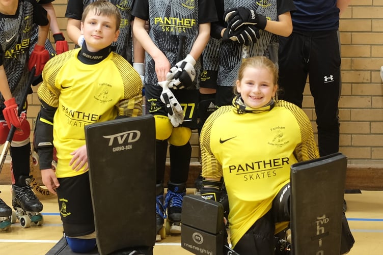 Farnham goalkeepers Harvey Wroot and Sophia Dabrowski