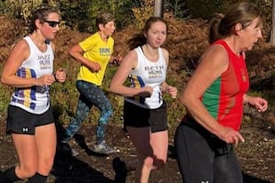 Jazz and Beth Sutton at the opening cross country race of the season