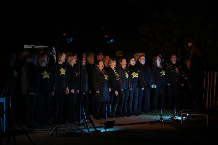 The Haslemere Rock Choir entertained the crowd