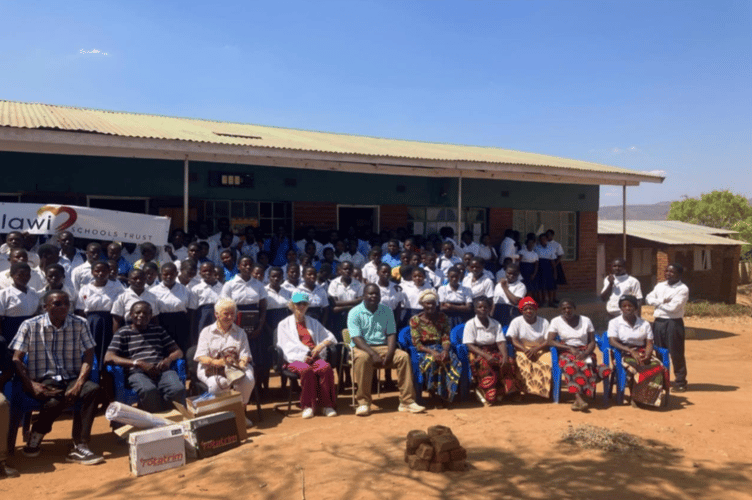 From left: Oscar Mponda, country director of the Malawi Schools Trust, Brodie Mauluka, Ann Foster and Norma Corkish, October 2025.