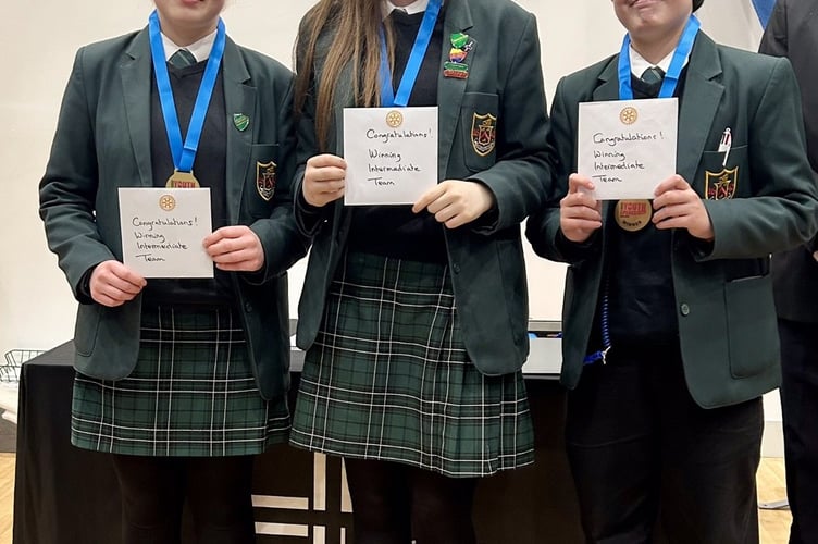 Eggar's School, Holybourne, Rotary Clubs of Farnham Youth Speaks competition intermediate section winners, January 2026.