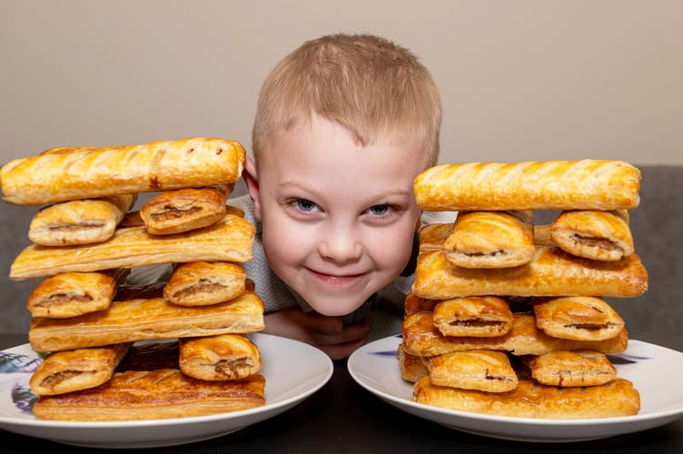 Greyson Theophanous, 5, who would only eat Greggs sausage rolls until he went through hypnotherapy, Croydon. // A schoolboy who was hooked on Greggs sausage rolls for three years has finally been able to try new food - thanks to hypnosis. Greyson Theophanous would cry and shake when offered new food at birthday parties - now the five-year-old is munching on spinach, grapefruit and pomegranate seeds. His parents Jennifer, 32, and Alex, 31, tried everything to end the youngsters' beige diet but it would always end in tears. Greyson, who lives in Wallington, Surrey, would eat a strict diet of Greggs sausage rolls, crisps and garlic bread. Mum Jennifer had to fork out over £15-a-week on the Greggs classic or else the schoolboy would refuse to eat. But after just one session with expert David Kilmurry, Greyson has tried over 10 different foods and is set for a second session to boost his diet.