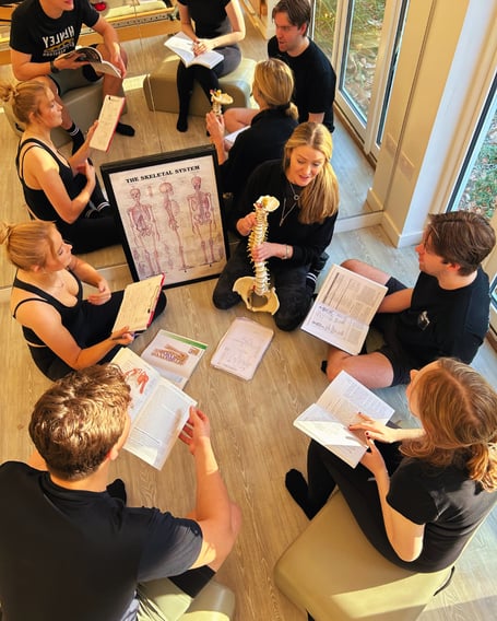 Students in action during the inaugural course at Haslemere Pilates Studio.
Photo credit: The Pilates School