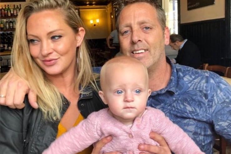 Michelle Devine, left, and daughter Theia, who died in an A3 crash, pictured with Theia’s father Edward Papworth.