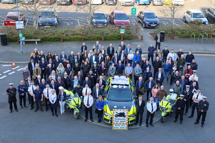 Police and Crime Commissioner Donna Jones with some of the attendees at her Road Safety Summit.