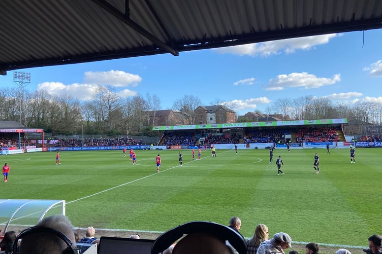 Action from Aldershot Town's National League game against York City