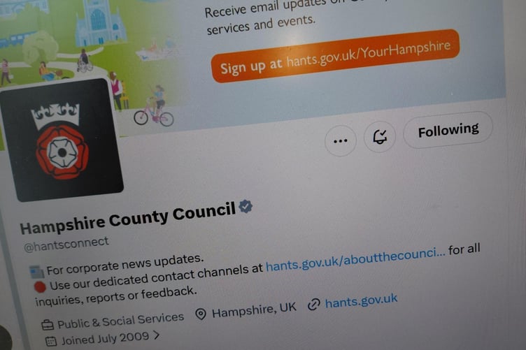 Hampshire County Council X's profile.