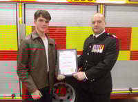 Boy, 15, given award for saving neighbour with defibrillator