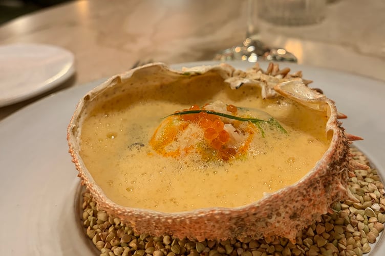 The spidercrab starter at The Third Monkey, Farnham.