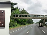 Scott Mills bridge plaque removed from M3 bridge after BBC axe