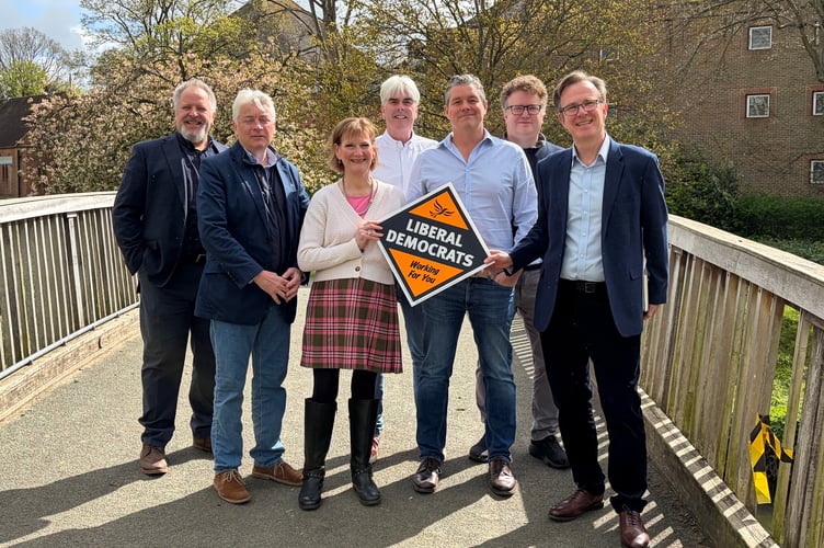 Some of the Liberal Democrat candidates from the Waverley area standing in the West Surrey elections.