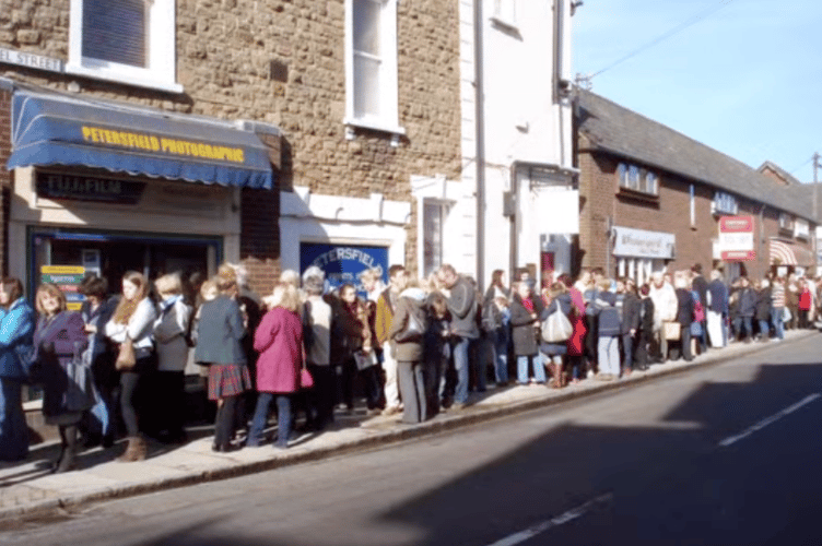 David Attenborough Petersfield queue