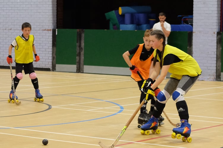 Action from a beginners' tournament