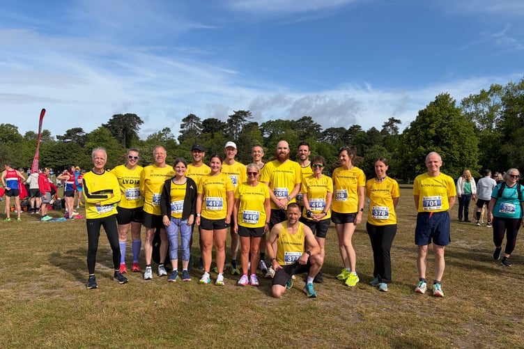 Alton Runners line up for a team photo at Netley
