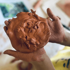 Capture spirit and stories of animals on canvas and clay