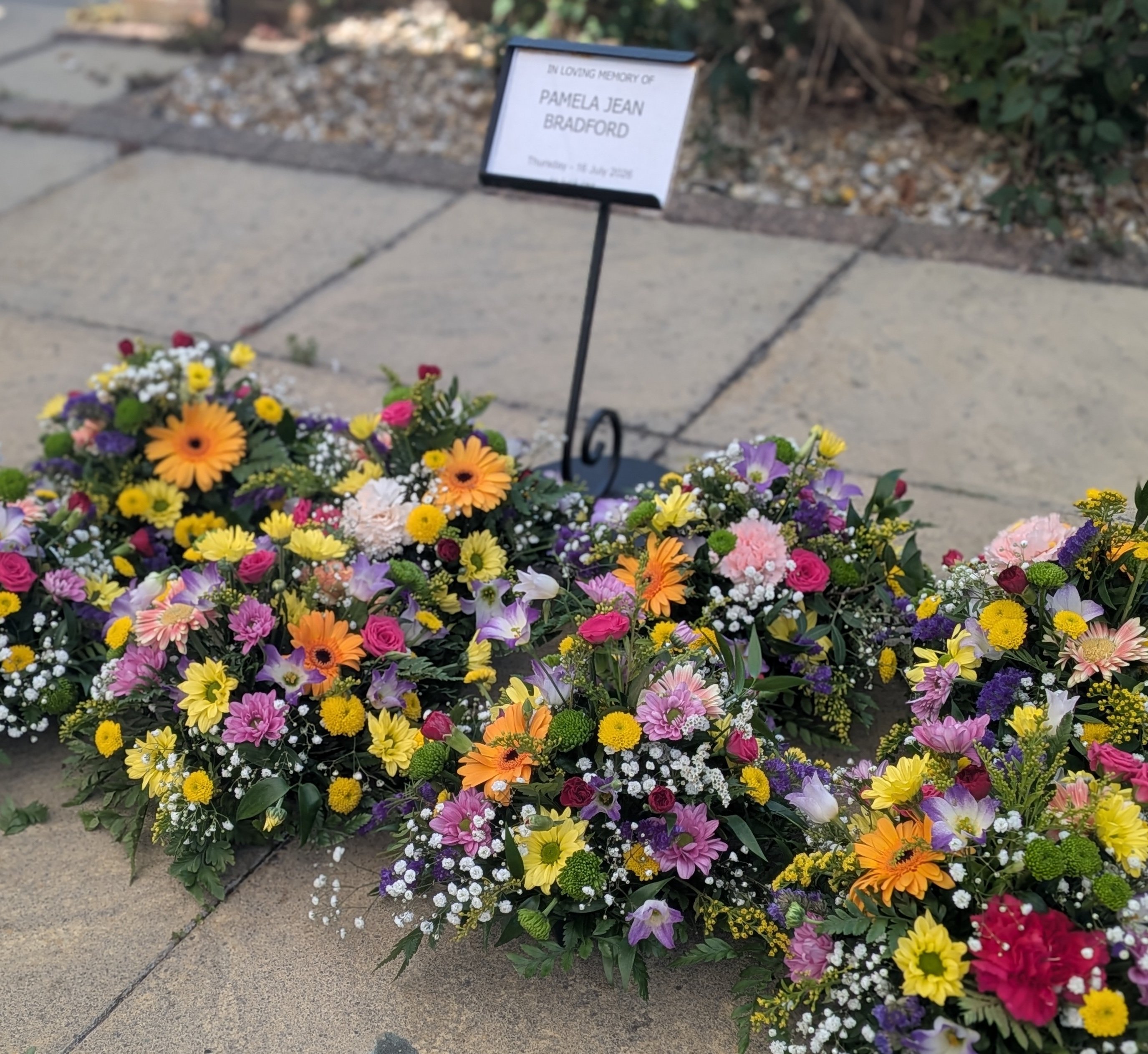 Pam Bradford funeral flowers