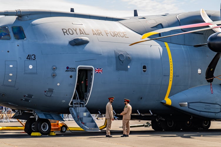 RAF Airbus A400M on display at FIA 2026