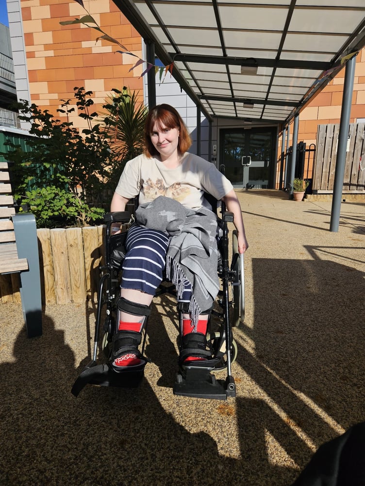 Michelle Monaghan during her 197-day stay in hospital after being diagnosed with Guillain-Barré syndrome.