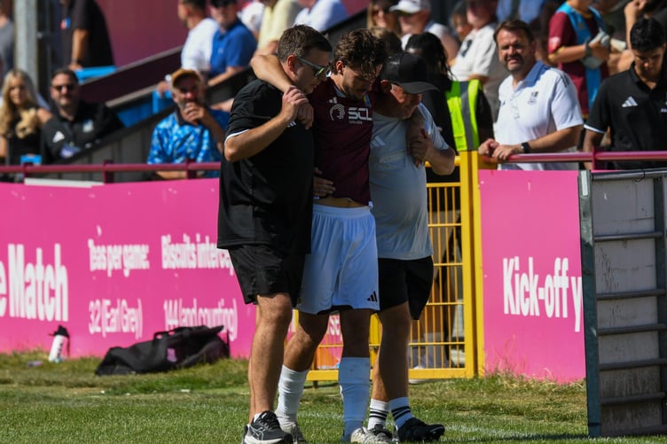 Farnham Town midfielder Keane Anderson faces a lengthy spell on the sidelines (Photo: Farnham Town FC)
