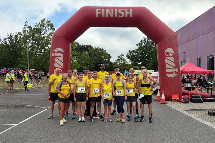 Alton Runners line up for a team photo at Lordshill