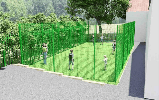 Artist’s impression of the proposed new Multi-Use Games Area at Grayswood Church of England Primary School. Credit: D&M Planning Ltd.