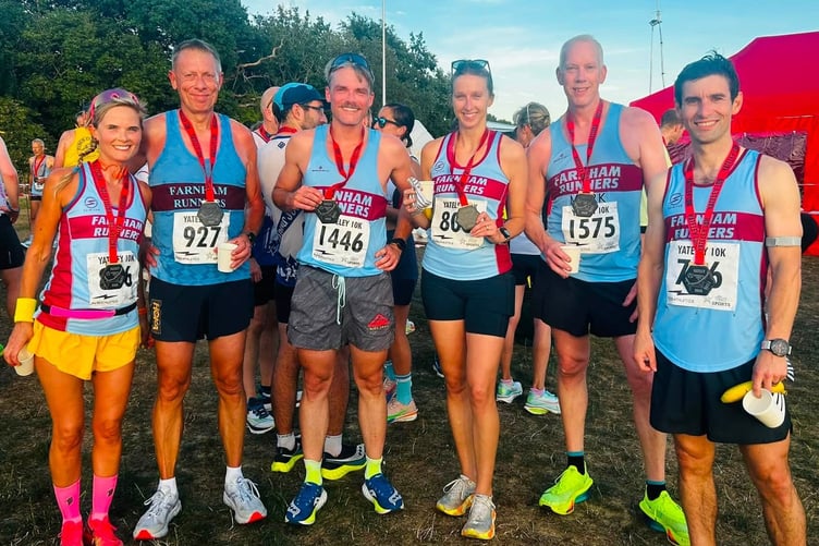 Farnham Runners after July's Yateley race