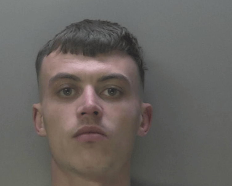 Charlie Woodford, 27, was jailed for a burglary in Haslemere.
