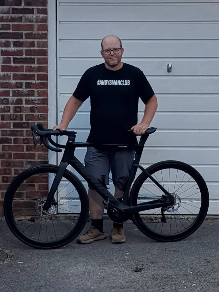 Darren Faulkner riding for Andy's Man club