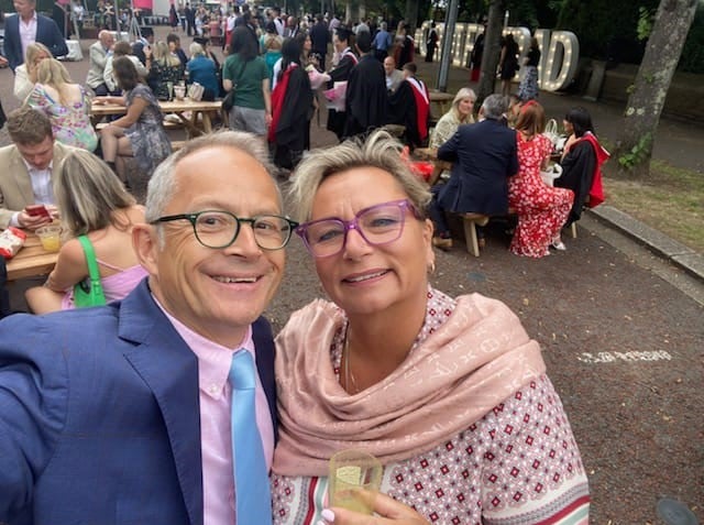 Alton cancer survivor Nicola Packer with her husband Jeremy.