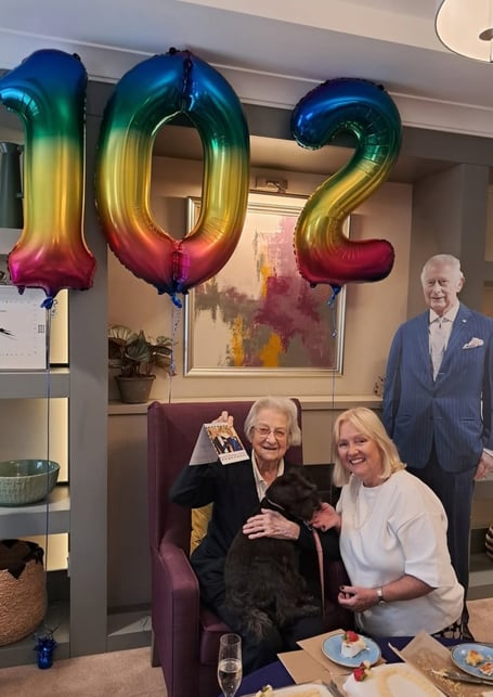 Peggy Green of Hindhead celebrates her 102nd birthday.