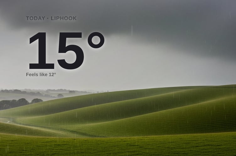 Liphook weather: heavy rain Saturday with rain expected and a high of 15°C