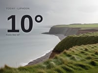 Liphook: cloudy day, high of 10°C, rain expected on Wednesday 21 October 2026