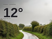 Liphook: rainy day, high of around 11°C